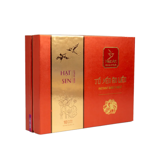 Prepared bird's nest with lotus seed in a serving jar