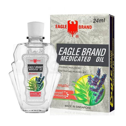 Eagle brand medicated oil 24ml, one Dozen (12 pack) Gift free 2 Eagle Brand Medial Roll Oil