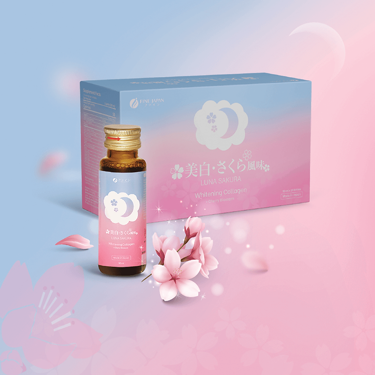 (BUY 1 GET 1 FREE) Luna Sakura Whitening Collagen - Collagen dưỡng trắng vị Hoa Anh Đào