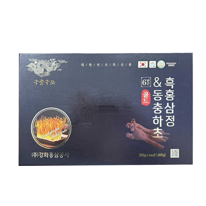 Kanghwa Premium Black Ginseng & Cordyceps Extract - Ultimate Health Tonic