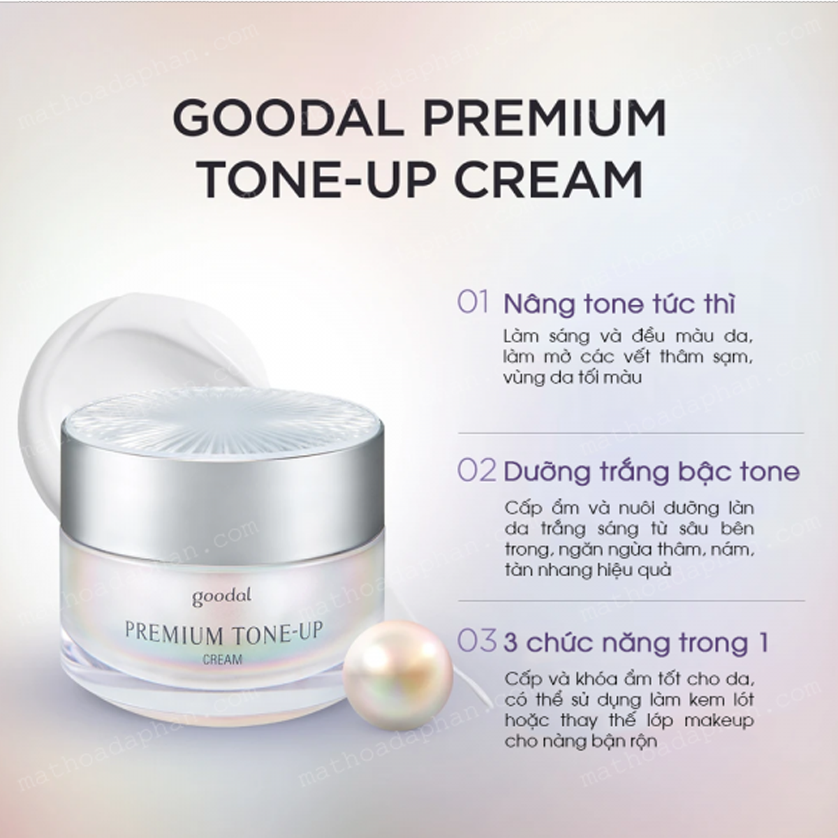 Goodal Premium Tone-Up Cream - Instant Brightening & Moisturizer
