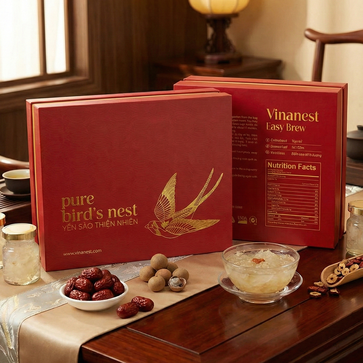 Vinanest Easy Brew Premium Bird's Nest Gift Set – Pure, Natural, & Convenient Wellness