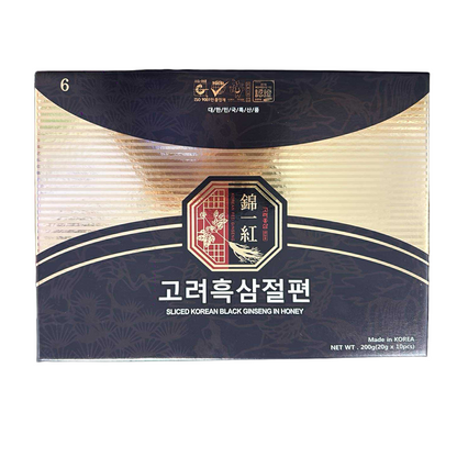 Korean Black Ginseng Honey-Coated Slices (20 g × 10 packs)