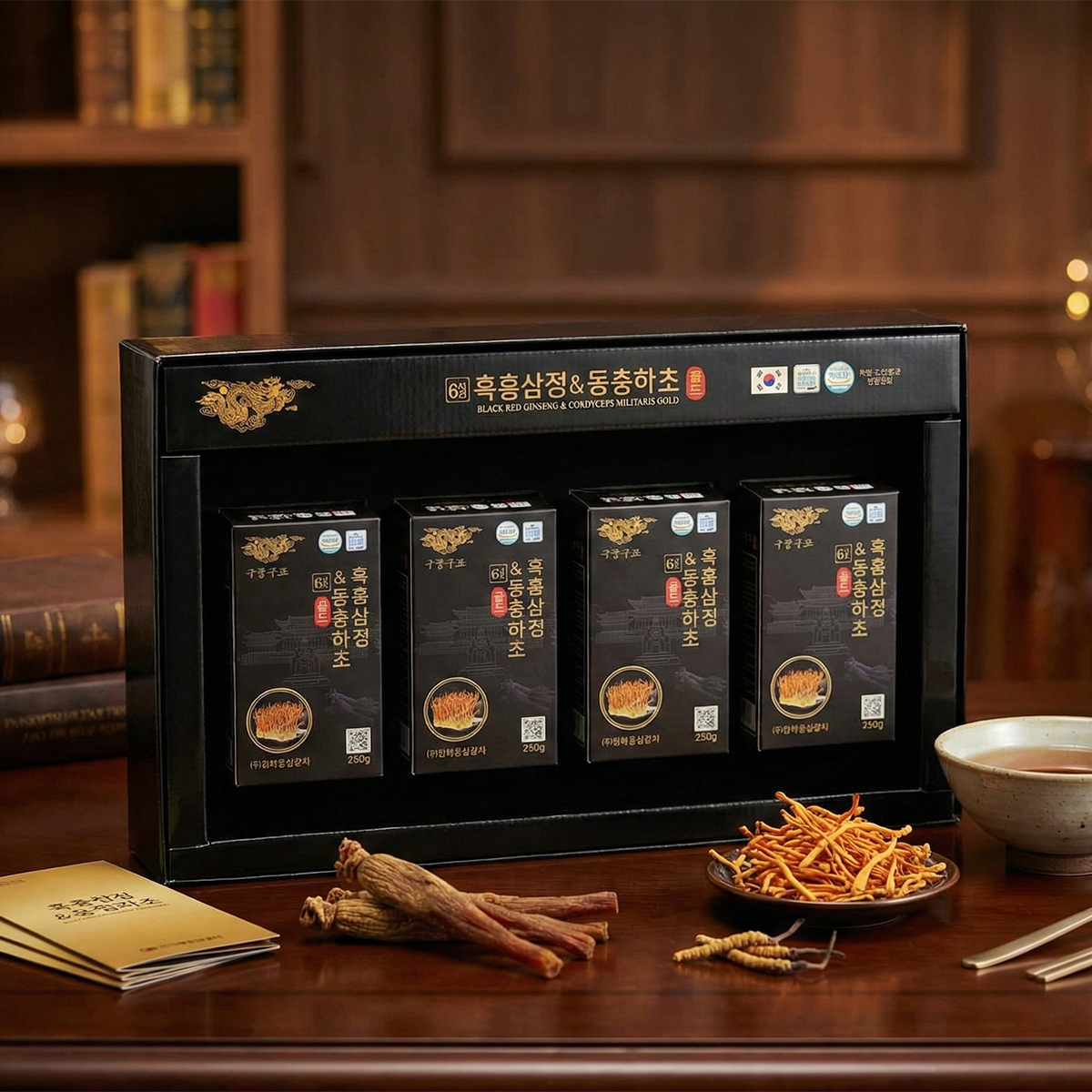 Kanghwa Premium Black Ginseng & Cordyceps Extract - Ultimate Health Tonic