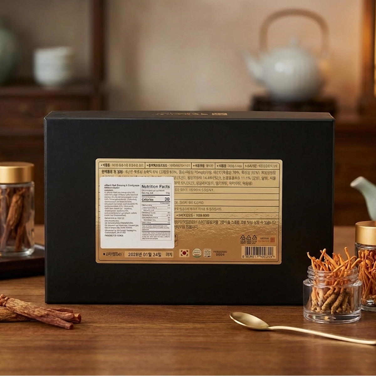 Kanghwa Premium Black Ginseng & Cordyceps Extract - Ultimate Health Tonic