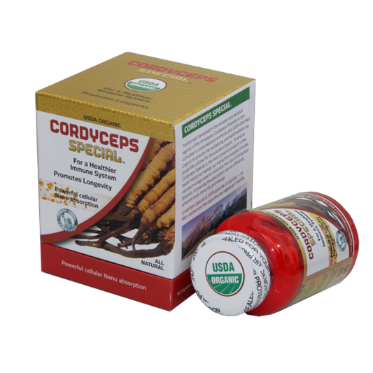 USDA Organic Cordyceps Special™ – Premium Red Cordyceps (90 Capsules)