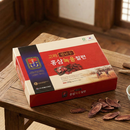Hồng Sâm Nhung Hươu Thái Lát Tẩm Mật Ong Hàn Quốc - Goryeo Cheon Nyeon Su (Hộp 200g)
