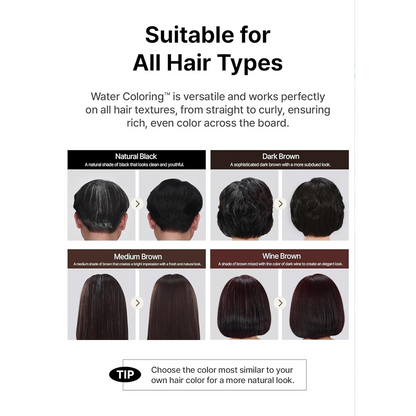 SEEDBEE Water Coloring™ Permanent Hair Dye – Wine Brown | Full Gray Coverage | Sensitive-Skin & Vegan (3×10 g)