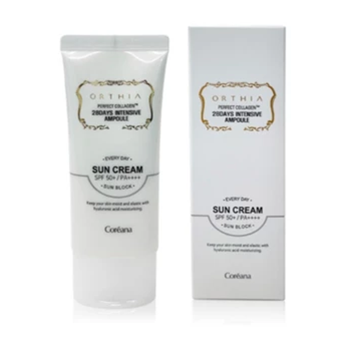 Coreana ORTHIA Perfect Collagen 28 Days Intensive Ampoule Sun Cream SPF50+/PA++++ — 50 ml