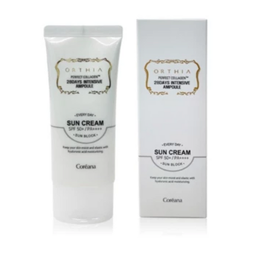 Coreana ORTHIA Perfect Collagen 28 Days Intensive Ampoule Sun Cream SPF50+/PA++++ — 50 ml